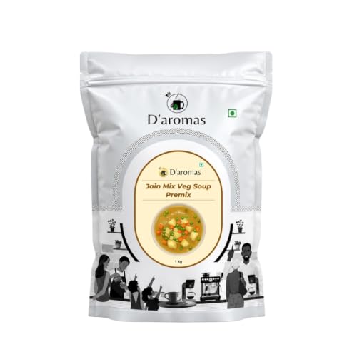 D'aromas Jain Mix Veg Soup 1kg, Instant Soup Premix Packet - No Onion No Garlic, Ready To Drink Soup