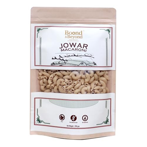 Boond & Beyond Jowar Macaroni | No Maida, Gluten Free Millet Pasta | High Fiber & Protein | Healthy Pasta for Kids & Weight Loss | Light Meal Option