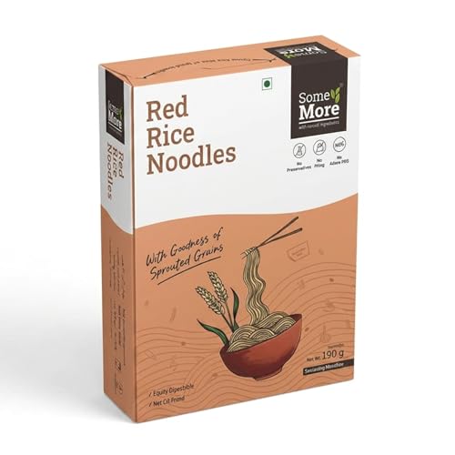 SOME MORE ﻿Hakka Red Rice Noodles 190 g | Instant Millet Noodle Pack | Traditional Hakka Style Grain Food | Healthy Snack | Quick Cook Meal Option | Convenient Kitchen Staple for Home Travel Use