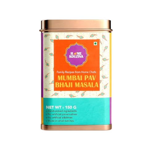 Home Kouzina Pav Bhaji Masala - 150g | Perfect for Authentic Pav Bhaji Recipe| No Artificial Additives | Made in Small Batches | 100% Natural Ingredients| Premium Tin Pack