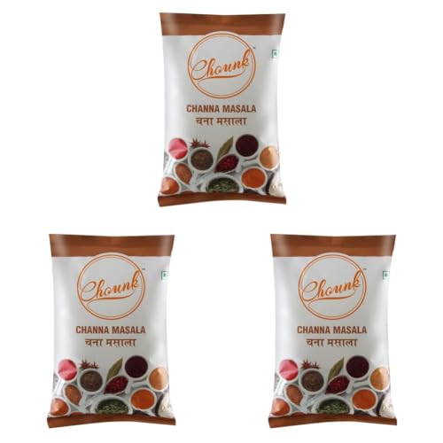 Chounk 100% Pure Punjabi Chana Masala Powder 500g No Onion No Garlic Blended Spice Mix Ready To Cook Powder Masala | No Chemicals (Pack of 3)