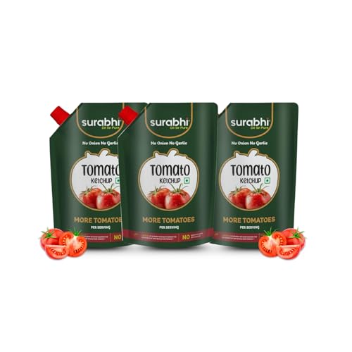 Surabhi -Tomato Ketchup No Onion No Garlic (NONG) - 400 g (Pack of 3)