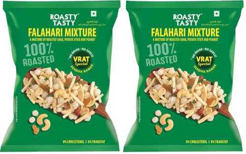 Roasty Tasty Falahari Mix Roasted Namkeen Snack 200G|Oil-Free Farari Chiwda| No Onion, No Garlic Farali Namkeen| Healthy Vrat Upwas Fast Namkeen| No Cholesterol No Transfat Healthy Snack For Fasting
