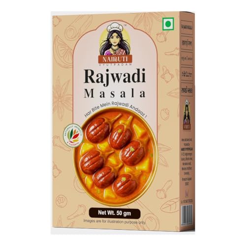 Nairuti Vyutpadan Rajwadi Masala (Jain Friendly) 50g | No Onion No Garlic | Royal Indian Curry Spice Blend | Premium Whole Spices for Rich Sabzi, Paneer & Gravies | No Preservatives