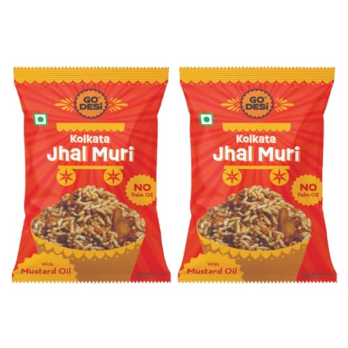 GO DESi Kolkata Jhalmuri Bhel, No Palm oil 100 grams pack of 2