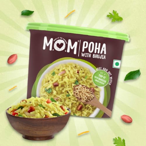 MOM - Meal of the Moment, Poha with Bhujia, 80g | Ready to Eat | No Added Preservatives | No Artificial Flavours