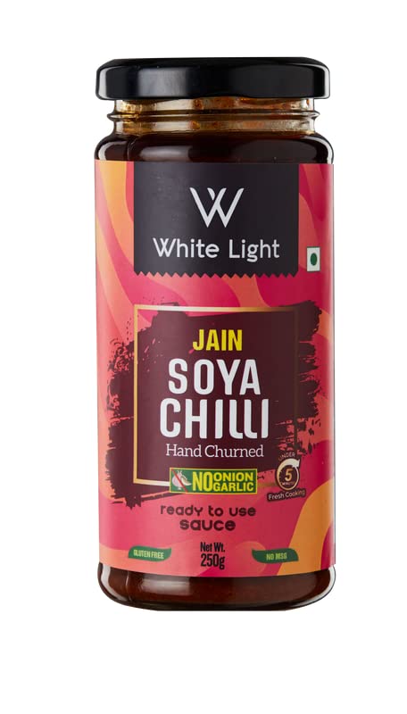 White Light Food Jain Soya Chilli Sauce l Vegan and Natural Ingredients l Ready to Eat Healthy Food (250g) (Pack of 1)