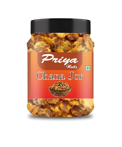 PRIYA NUTS Roasted Chana Jor | Crispy Chana Namkeen | High Protein, Gluten-Free Vegan Jain Snack | Sea Salt & Hing | No Palm Oil, No Added Sugar (250 Gram)