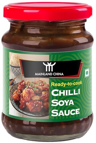 Mainland China Hot & Spicy Chilli Soya Sauce 225g | Ready to Cook, Plant Based with No Artificial Flavours | Perfect for Restaurant Style Meals, Stir Fry, Sautéing & Chinese Cuisine