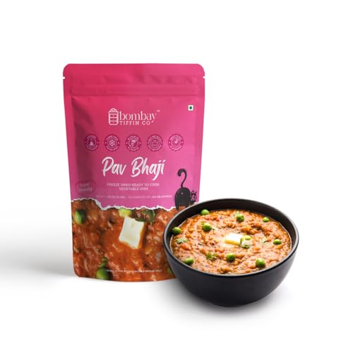 Bombay Tiffin Co Pav Bhaji | Ready To Eat Food | Instant Meal | Ready To Eat Meals | Indian Meal | Travel Carry Food 55Gms Powder