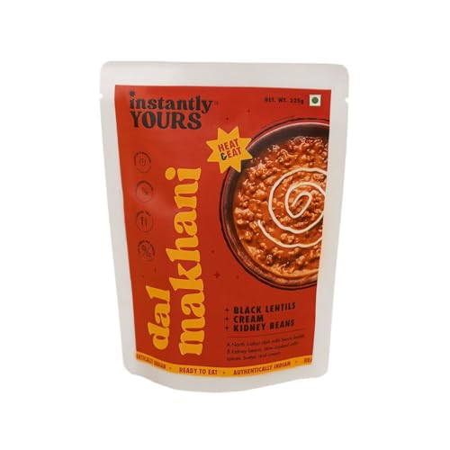 Instantly Yours Ready to Eat Dal Makhani 225 gm,Just Heat and Eat, Black Lentils with Cream and Kidney Beans, Ready to Eat (No Onion No Garlic)(Jain)
