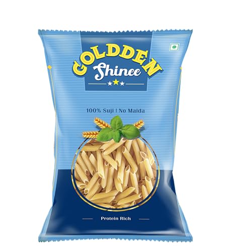 Bambino Goldden Shinee Penne Pasta (1 kg)- 100% Suji, No Maida, ProteinRich