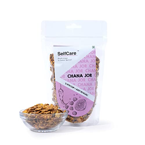 SelfCare By Suman Agarwal Chana Jor Pack of 1 200g | Roasted - No Added Sugar - Vegan | Snacks - Namkeen - Grocery | Spicy Crunchy & Chatpata - Tae time Snakcing | Jain & Travel Friendly