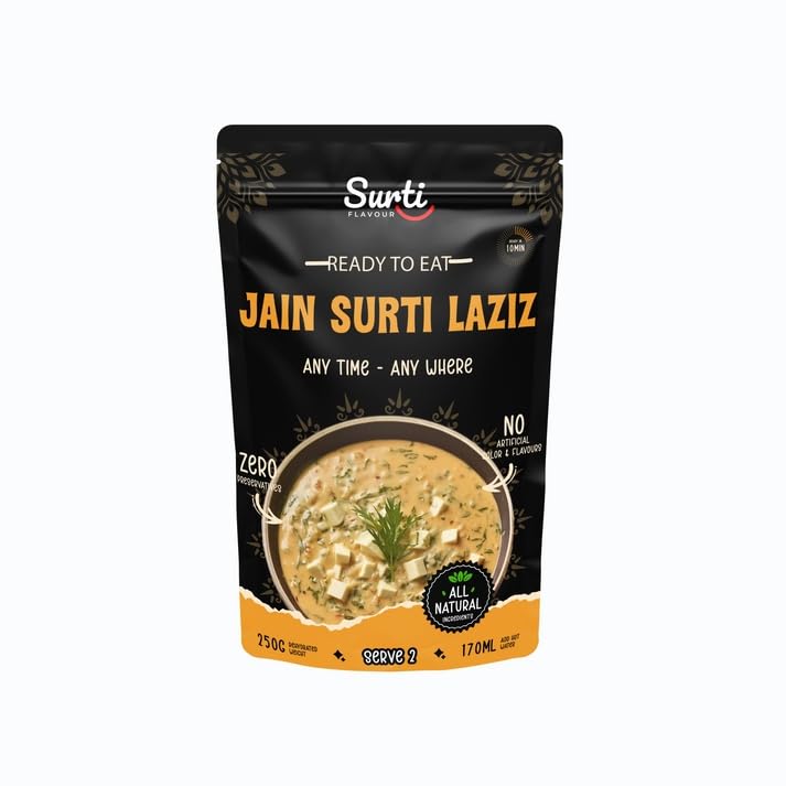 Surtiflavour Jain Surti Laziz Ready to Eat Meal, 250g, Vegetarian
