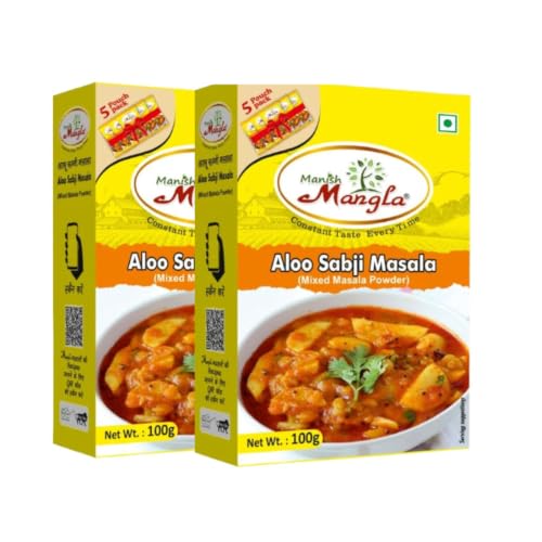 Manish Mangla Aloo Sabji Masala 100g (Pack of 2) | No Onion No Garlic Spice Mix | Authentic Indian Taste | Perfect for Potato Curries & Veg Dishes | Premium Quality Masala