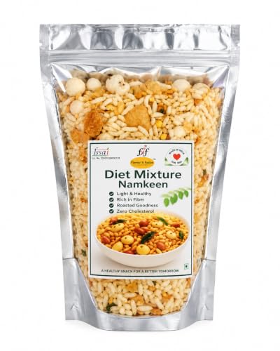 FLAVOUR N FUSION Diet Mixture Namkeen | Crispy and Crunchy Savoury Snack | NO Onion NO Garlic | Handmade and Hygienically Prepared | No Artificial Colors or Flavours | Freshly Packed | 250 gm