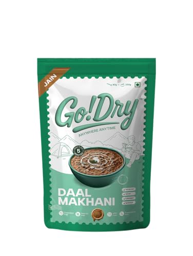Go!Dry Jain Dal Makhani Rice Combo | Ready to Eat Indian Meal | No Onion No Garlic | No Preservatives & No Palm Oil | 80g