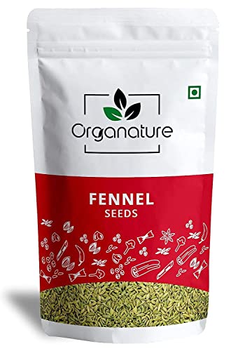 Organature Fresh & Natural Fennel Seeds 350Gram|Saunf|Variyali|Whole Indian Spices With Authentic Taste & Strong Aroma