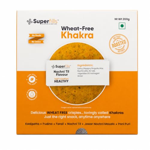 Superfills Nachni Till Khakhra 200g - Gluten-Free Khakra Snack