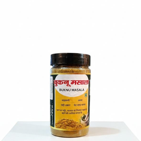 RK Jain Pharmacy Buknu Masala Kanpur 100g | Authentic Dehati Buknu Powder | Traditional Digestive Spice Mix | Packed in Food Grade Plastic Jar