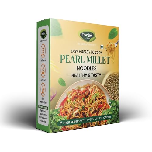 Thanjai Natural Pearl Millet Noodles 180 Grams of Homemade Natural Noodles (No Preservatives, No Chemicals, No Artificial Extract)