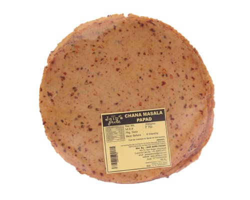 JAIN'S PURE CHANA MASALA PAPAD 200 GM- Handmade, Pack of 2