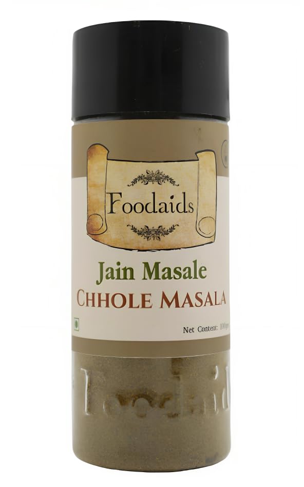 Foodaids Jain Chhole Masala- 100gm| Chana Masala | No Garlic, No Onion| Aromatic & Flavourful