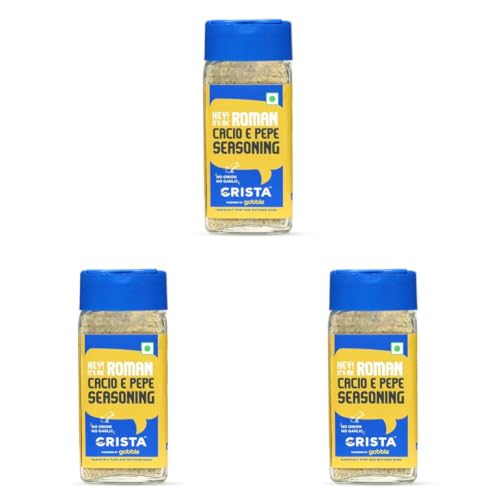 CRISTA Roman Cacio e pepe | Premium Herbs & Spices Blends | No Onion | No Garlic | Zero added Colours, Fillers, Additives & Preservatives | 40gms (Pack of 3)