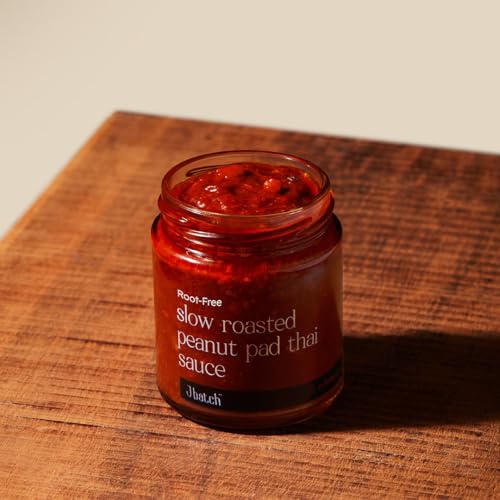 SMALLBATCH Root Free Slow Roasted Peanut Pad Thai Sauce, Jain Friendly, No Onion No Garlic, Gourmet Condiment, Spread, Marinate, Saute, Dip, Stir-Fry, Paneer, Pizza, Noodles, Pasta, Jbatch - 180gms