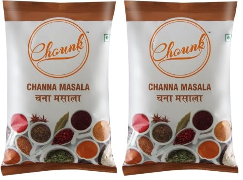 Chounk 100% Pure Punjabi Chana Masala Powder 500g No Onion No Garlic Blended Spice Mix Ready To Cook Powder Masala | No Chemicals (Pack of 2)