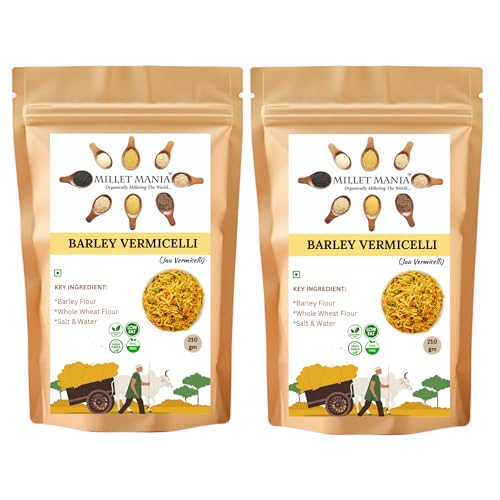 Barley Vermicelli | 210g Pack | High Fiber Diabetic-Friendly Semiya | Healthy Vermicelli for Upma, Kheer & Soups | Weight Management Food | No Maida | Quick Cook Meal | Preservative-Free | Ideal for Kids, Adults & Elderly (Pack of 2)