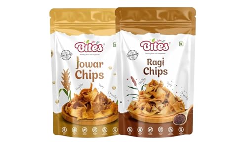 Win Win Bites Millets Healthy Combo Chips | Jowar, Ragi Chips, No Maida, No Onion No Garlic, Crunchy Millets Snacks 170g (2 x 85g Pack)