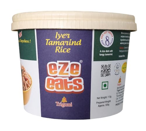 Triguni Eze Eats Iyer Tamarind Rice 300 grams Prepared (Pack of 2)