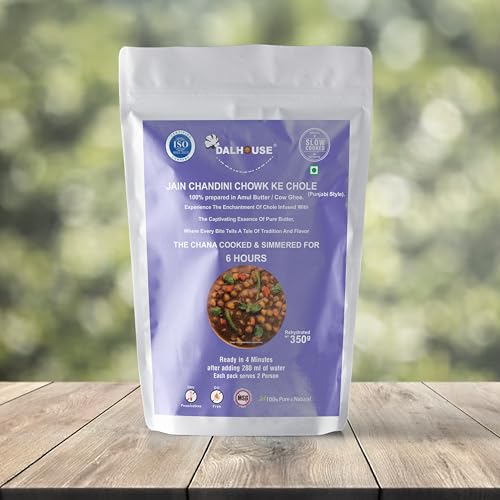 Dalhouse Jain Chandni Chowk ke Chole Instant Food Items | Ready to Eat Pure Veg | Heat and Eat | No Added Color | No Preservatives