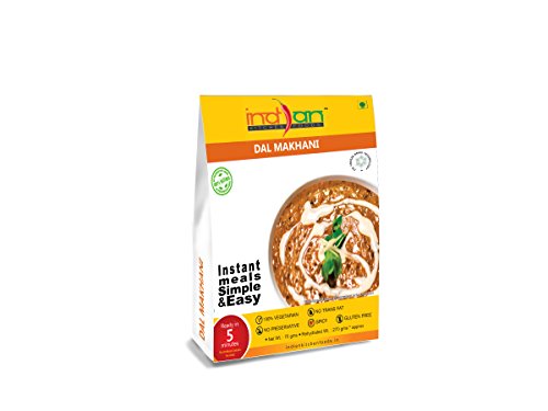 Indian Kitchen Foods Jain Dal Makhani |Freeze Dried Gluten-Free Ready to Eat Instant Vegetarian/Vegan Meal- Rehydrated Wt. 270 gm