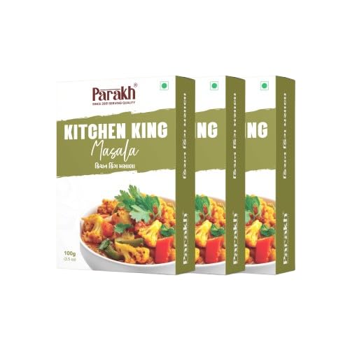 PARAKH Kitchen King Masala | Premium Indian Spice Blend | No Onion No Garlic Masala | Rich, Aromatic & Flavorful | 100 g (PACK OF 3)