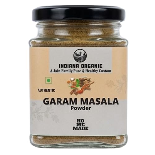 Indiana Organic Garam Masala Powder – Roasted Whole Spice Blend |150 Gram | Freshly pack on order | No Red chilli garam masala | No onion and garlic.