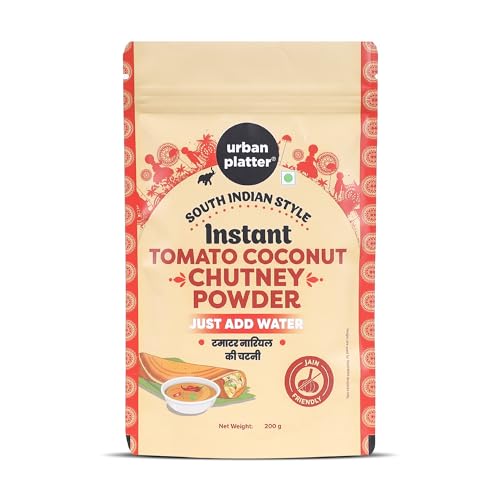 Urban Platter South Indian Style Instant Tomato Coconut Chutney Powder, 200g / 7oz [Nariyal ki Chutney, Just Add Water]