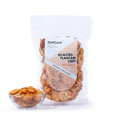 SelfCare By Suman Agarwal Roasted Plantain Chips - Masala Pack of 1 125g | Healthy - Gluten Free | Savoury - Snack - Namkeen - Grocery | Mid Day - Workout - Tea time Snacking | Jain & Travel Friendly