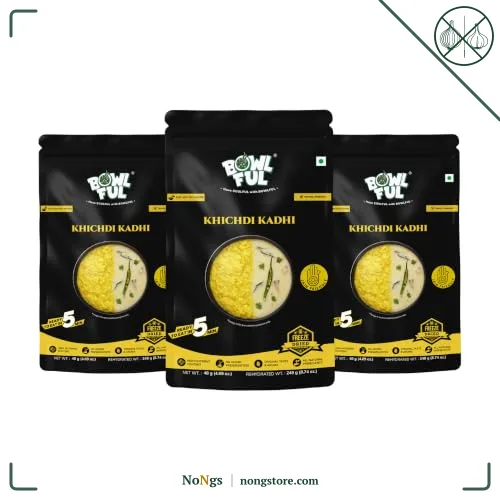 Bowlful Khichdi Kadhi, 48 GMS Pack of 3, Healthy Rice Based Product with Kadhi Without Onion and Garlic. 100% Natural, Freeze Dried Food