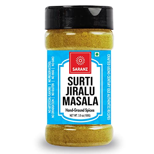 SARANZ Surti Jiralu Masala Perfect for Cooking, Ready to Use, No added colours, Spice Powders and Masalas, Premium Artisanal Spices with Rich & Strong Flavour-100 Grams Bottle