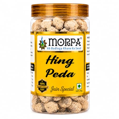 MORPA Hing Peda (Asafoetida Digestive Candy) Traditional Indian Mouth Freshener Aids Digestion and Refreshes Breath Premium Quality Jain Special 100% Veg