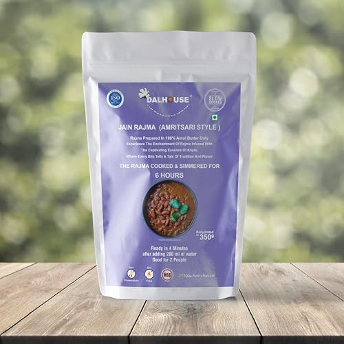DALHOUSE Jain Amritsari Rajma — Ready to Eat | Just Heat and Eat | No Garlic, No Onion | Indian Authentic Home Style Meal | No Added Preservatives