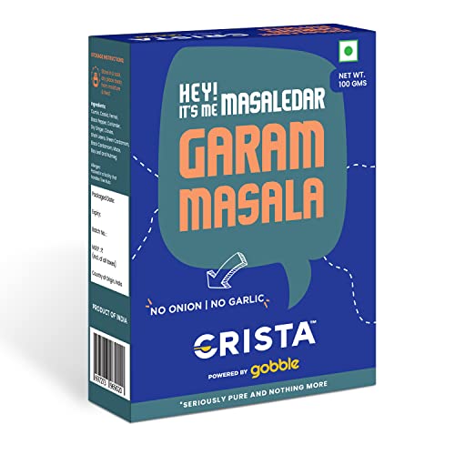 CRISTA Masaledar Garam Masala | Mixed Spices Blend | Zero added Colours, Fillers, Additives & Preservatives | Vegan | No Added Sugar | No Onion | No Garlic | 100 gms