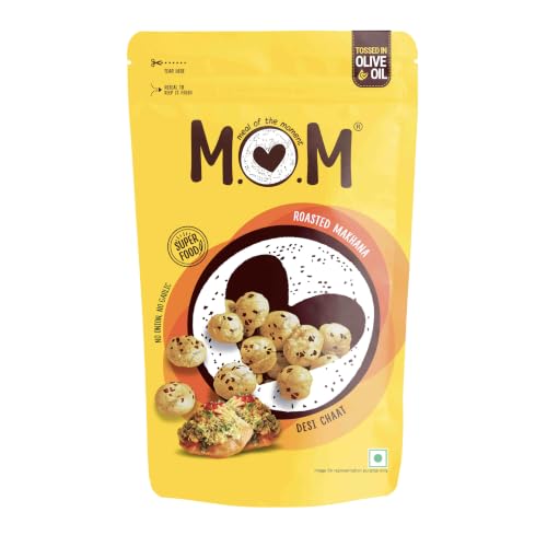 MOM - Meal of the Moment, Roasted Desi Chaat Makhana, 52g | Source of Protein | No Palm Oil | Gluten free