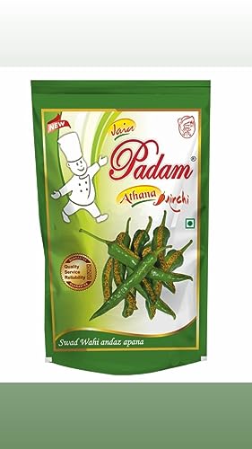 Jain Padam Marwadi Athana Mirchi Green Chilli Pickle मारवाड़ी अथाना मिर्ची का अचार (400 GM)