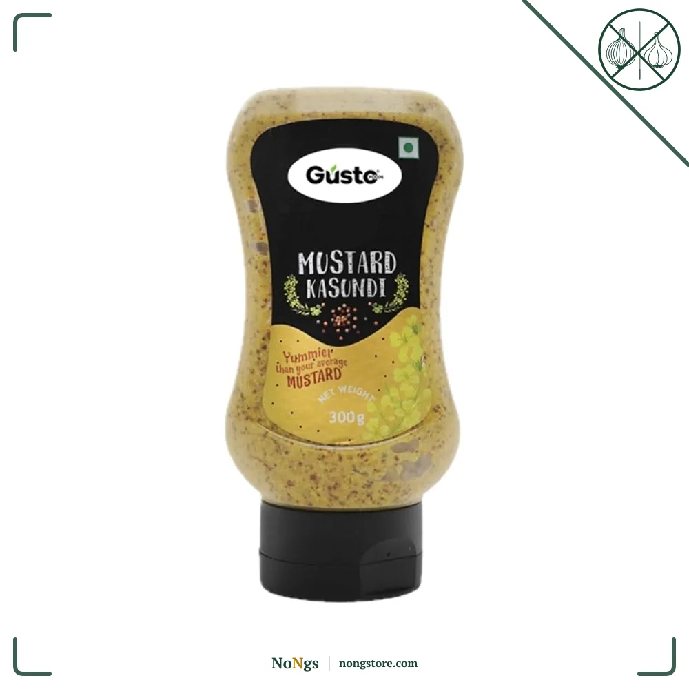 Gusto Foods Kasundi Mustard Sauce 300gram | Authentic Pungent for Salad Dressings | Traditional Kasundi Mustard Sauce Bengali | Ready-to-use | Plant-based & Vegan | No chopping, grinding | No extra prep needed