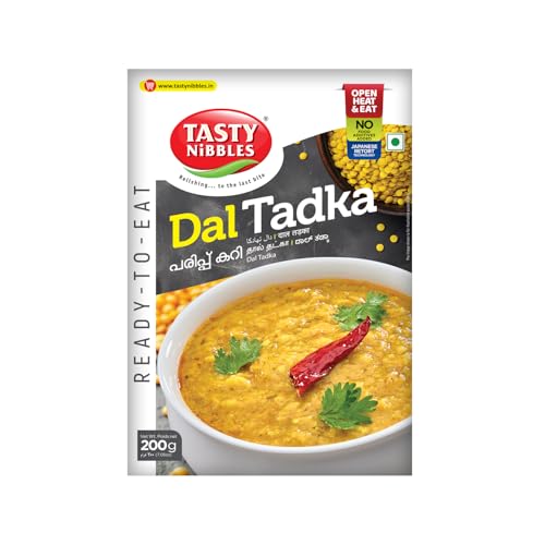 Tasty Nibbles Ready to Eat Dal Tadka 200g | Open Heat & Eat | Vegetarian | No Added Preservatives | Japanese Retort Technology [Pack of 1]