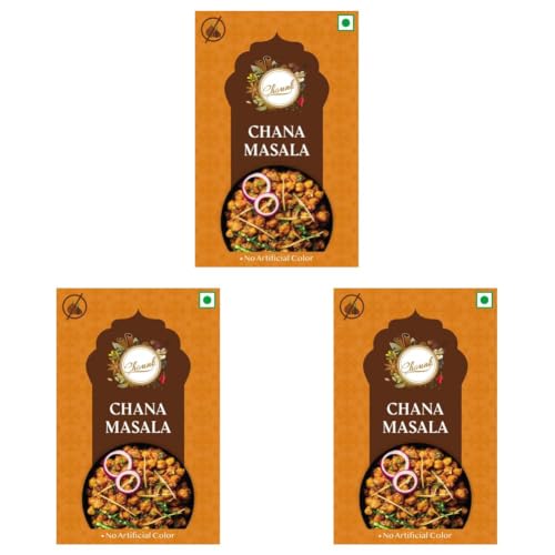 Chounk 100% Pure Punjabi Chana Masala 100g Powder No Onion No Garlic Ready To Cook Powder Masala (Pack of 3)