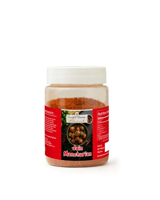 Savita’s Yummy Parlour Jain Manchurian Masala | Authentic Spice Mix | No Onion, No Garlic | Perfect for Indo-Chinese Dishes | 100g